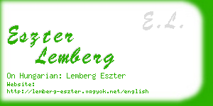 eszter lemberg business card